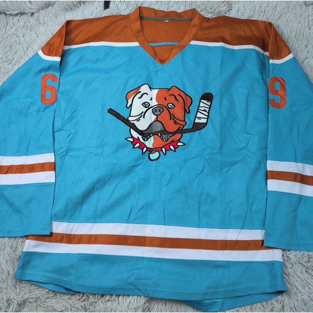 Shoresy Sudbury Blueberry Bulldogs Stitched Jersey Mens XXXL Hockey
